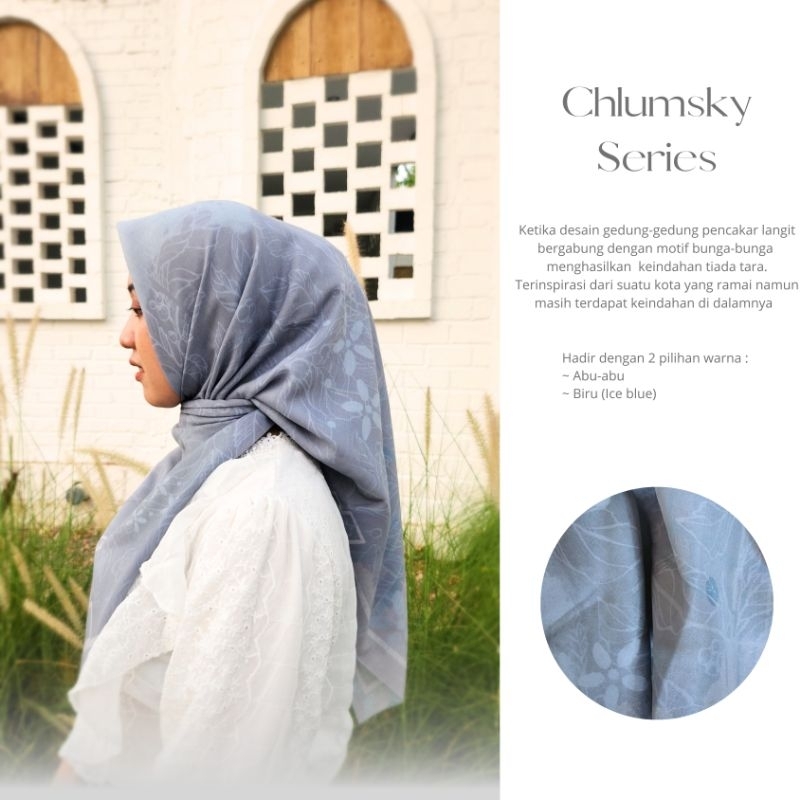 Chlumsky ~ Kerudung Motif ~ Bahan Paris Premium ~ Paris Paling Premium