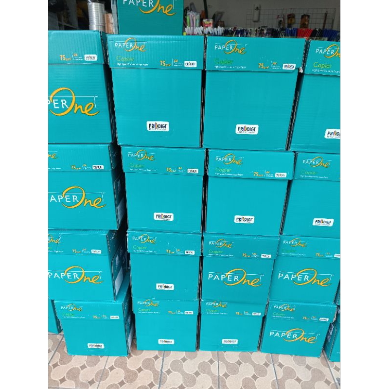 

Kertas A4 75gr Paper one (per Box isi 5 rim)