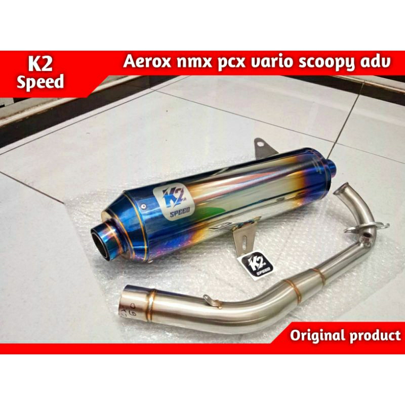 Knalpot standar racing kondoman nmx pcx vario adv scoopy beat mio inlet 38mm
