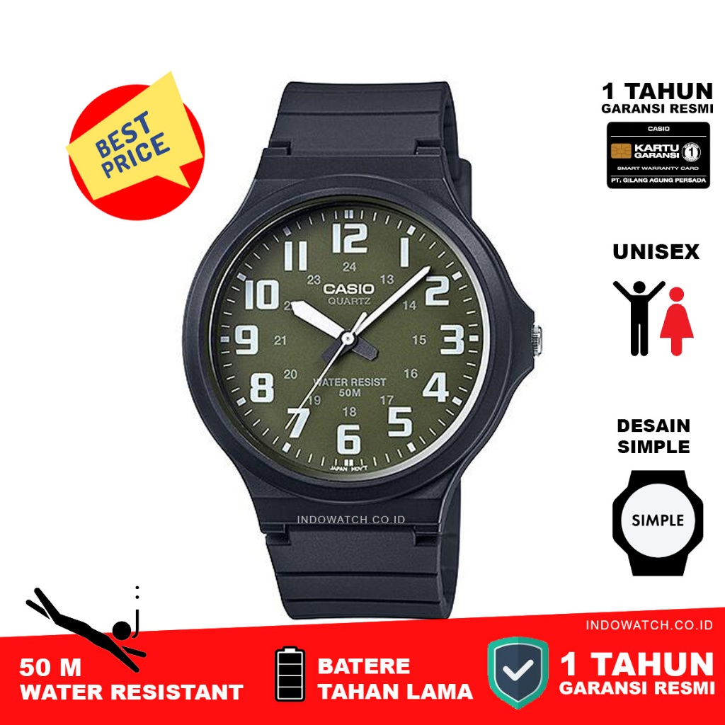 Casio MW-240-3BV Mw240 mw 240 original garansi resmi