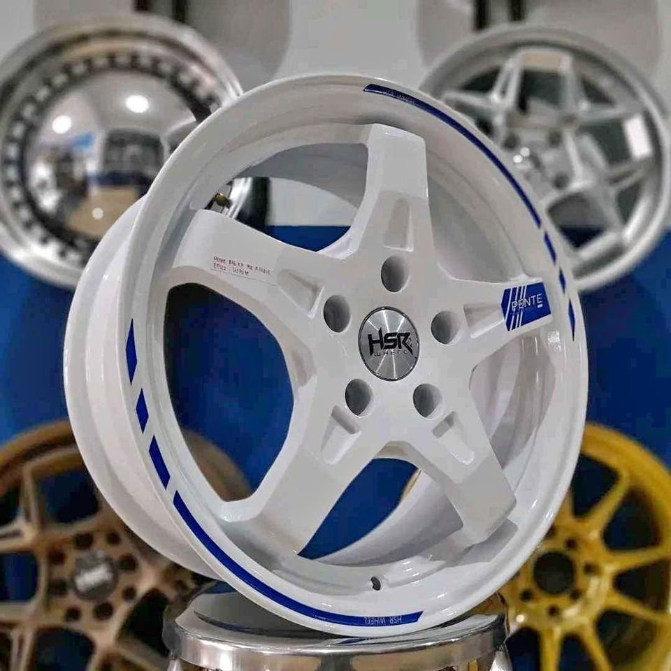Jual Velg Racing Merk Hsr Palang Lima Tipe Pente Ring 15 Lebar 6,5 Lubang 5X114,3 Et 42 Warna Putih