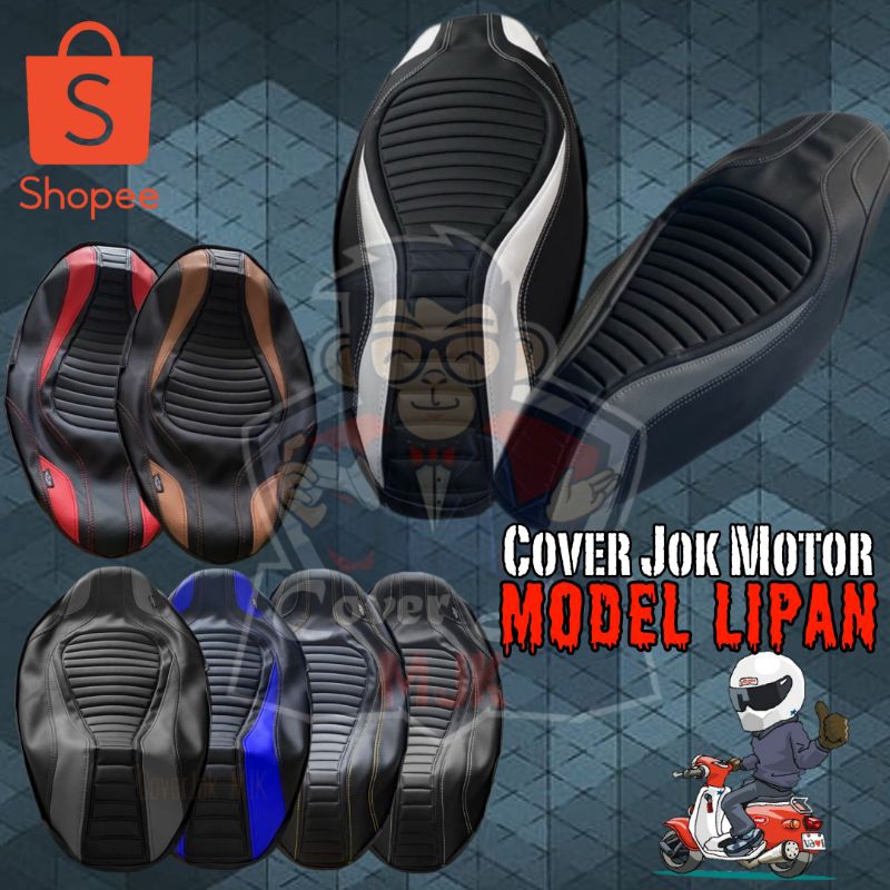 Cover Jok/Kulit Jok/Sarung Jok/Pelindung Jok Motor ( MODEL LIPAN ) pakai Staples pasang sendiri untu