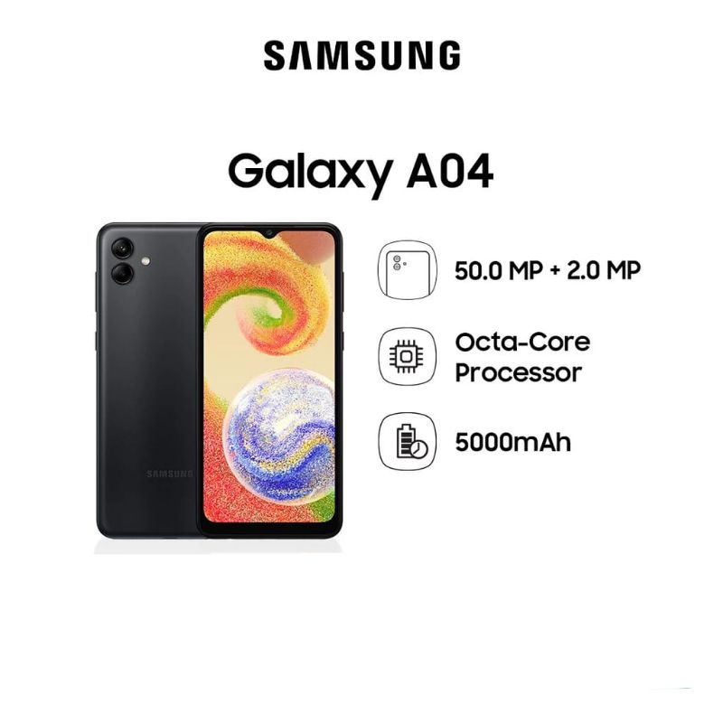 Samsung Galaxy A04 RAM 4GB ROM 64GB SECOND.. SAMSUNG GALAXY A04 4/64 (SECOND)
