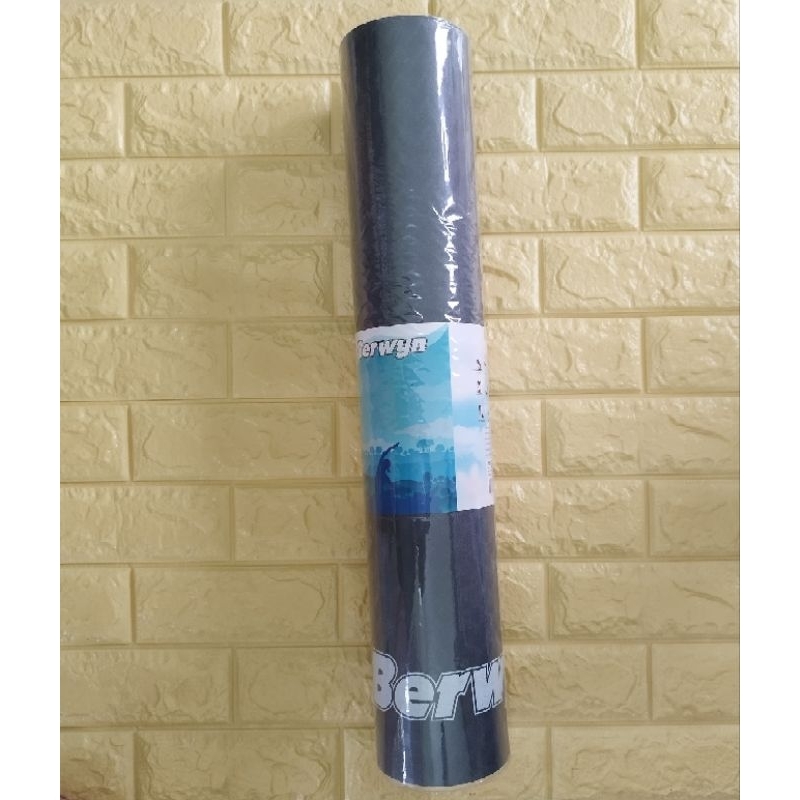YOGA MATRAS OLAHRAGA MAT GRAY BERWYN BAHAN TEBAL ORIGINAL