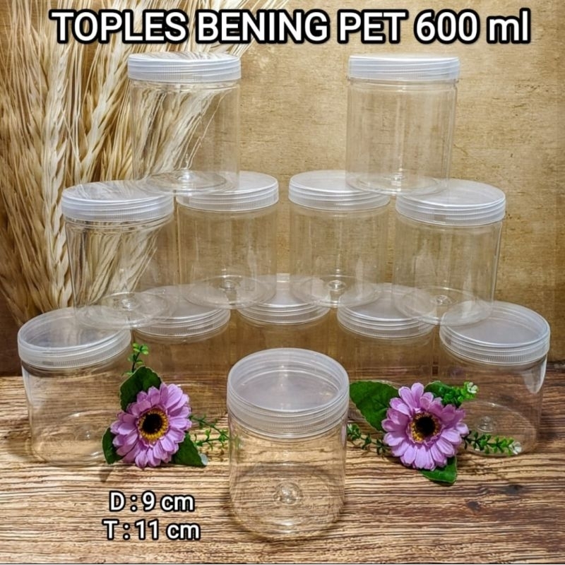 Toples Plastik Bening Pet Isi 12 Buah
