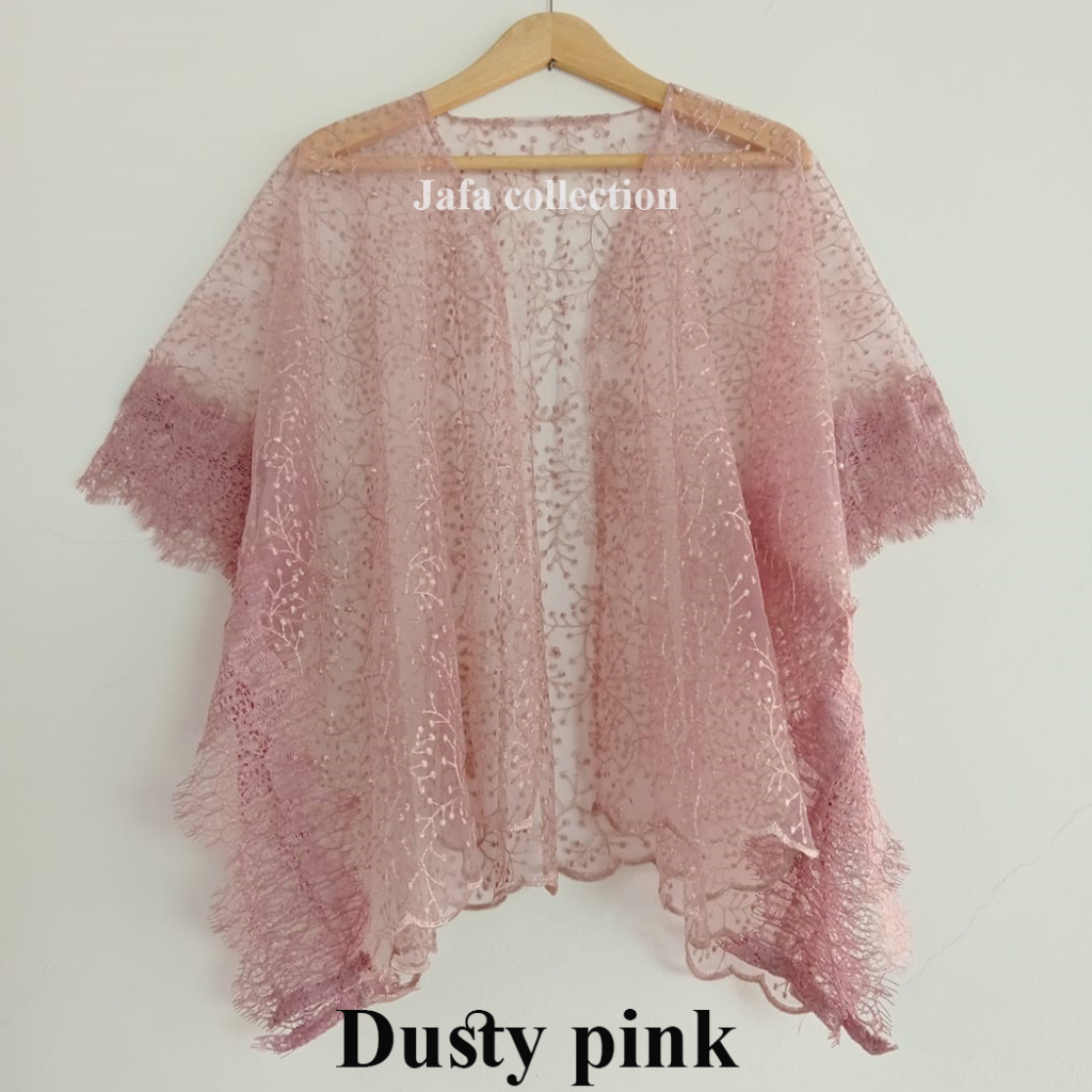 Kebaya Outer Cardigan Kondangan Wisuda Tile mix Brokat Renda Murah