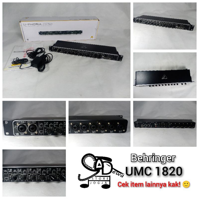 BEHRINGER UMC1820 SOUNDCARD ADAT SOUND CARD 8 INT CHANNEL UMC 1820 HD