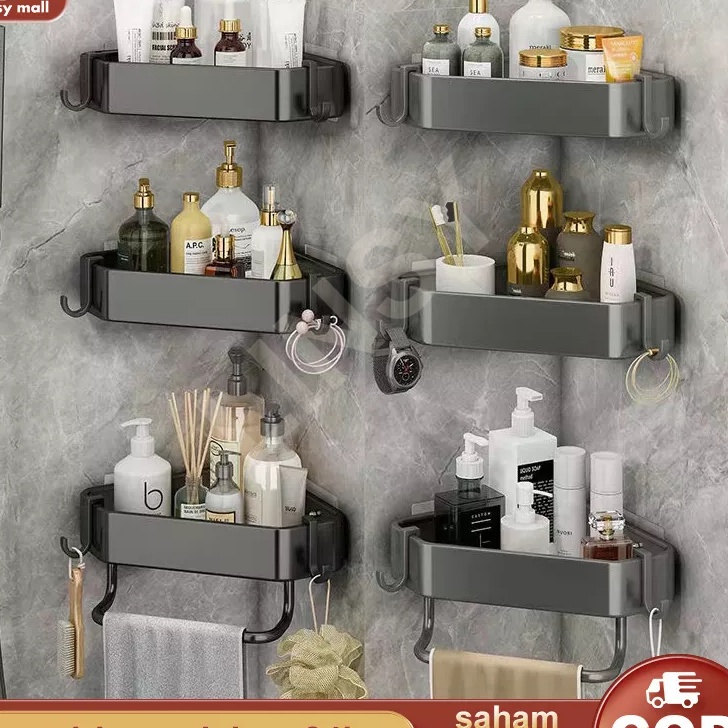 Terkini Rak Kamar Mandi /Rak Sudut Kamar Mandi 3 Susun/Rak sudut stainles steel /tebal Segitiga Rak 