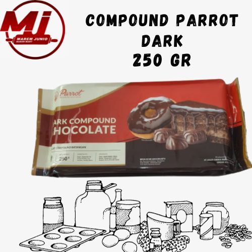 

Parrot Chocolate Compound Dark Cokelat Blok 250 Gram