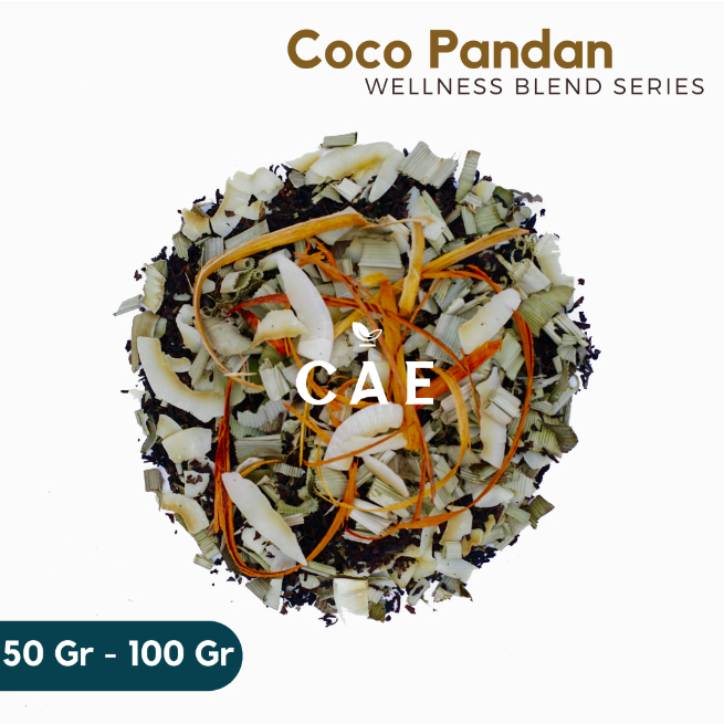

COCO PANDAN | Herbal Tea Blend Black Tea Coconut Pandan Sappanwood Premium 50 Gram - 100 Gram