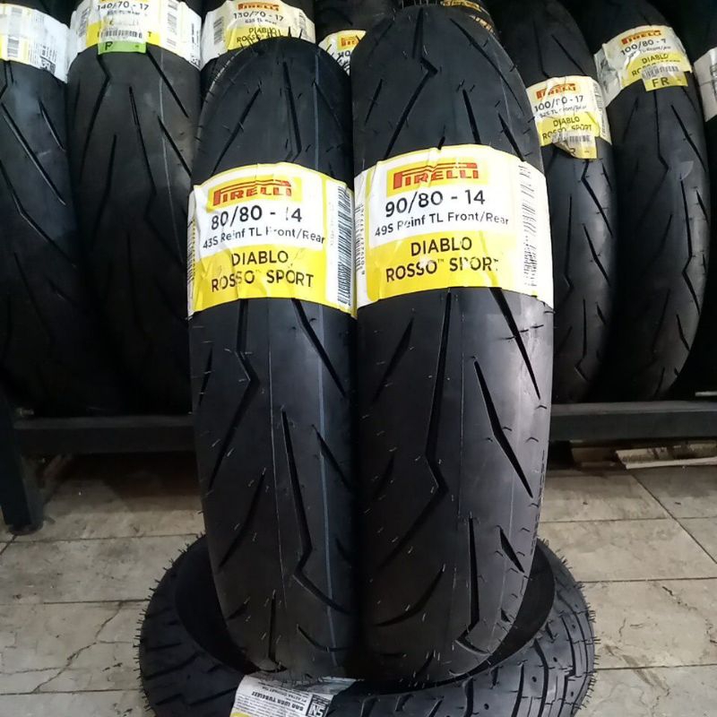 ban Pirelli PAKET BAN PIRELLI 80/80/14 - 90/80/14