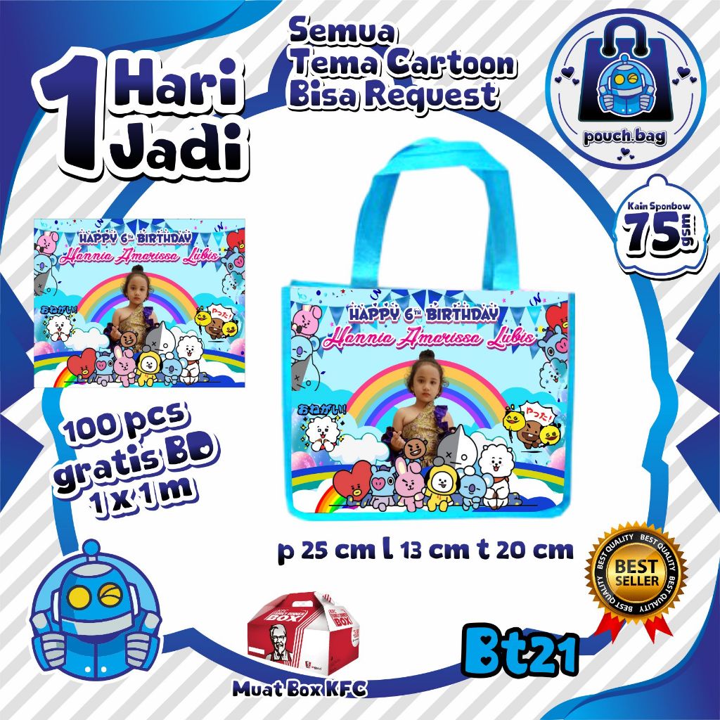 Tas Ulang Tahun Tema BT21
