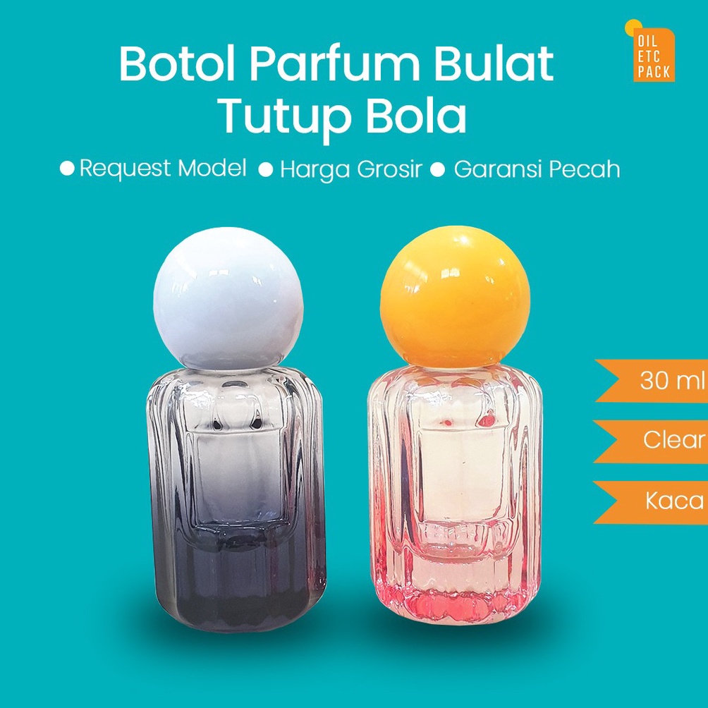 8.8 BRANDS FESTIVAL Botol Spray Parfum Bulat Tutup Bola 30ml Semi-Press (MENGGUNAKAN ALAT) / Wadah K