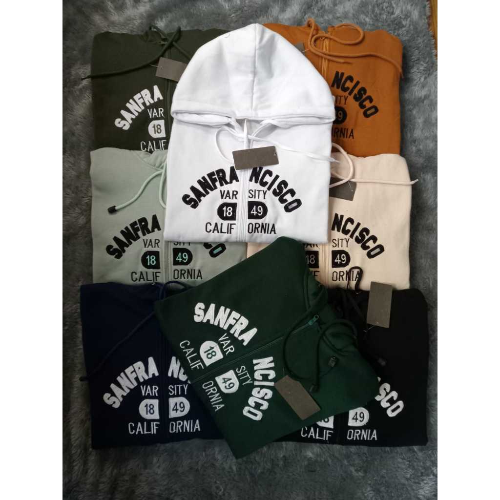 Jaket Hoodie WHO.A.U Sanfrancisco Zipper Hijau Mint Premium Unisex / Hoodie WHO A.U Original Pull Bo