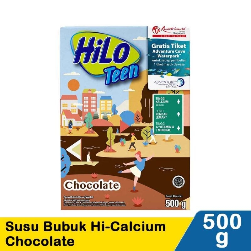 

Hilo Teen Susu Bubuk Hi-Calcium Coklat 500G