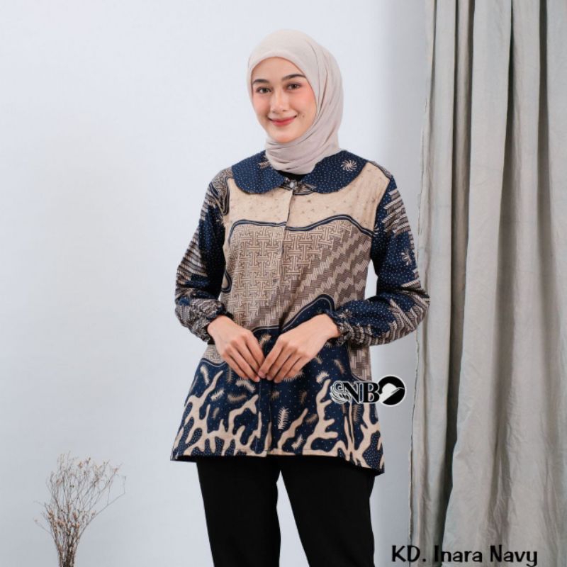 BAJU BATIK WANITA MODERN MONALISA GENES M,L,XL asli PEKALONGAN