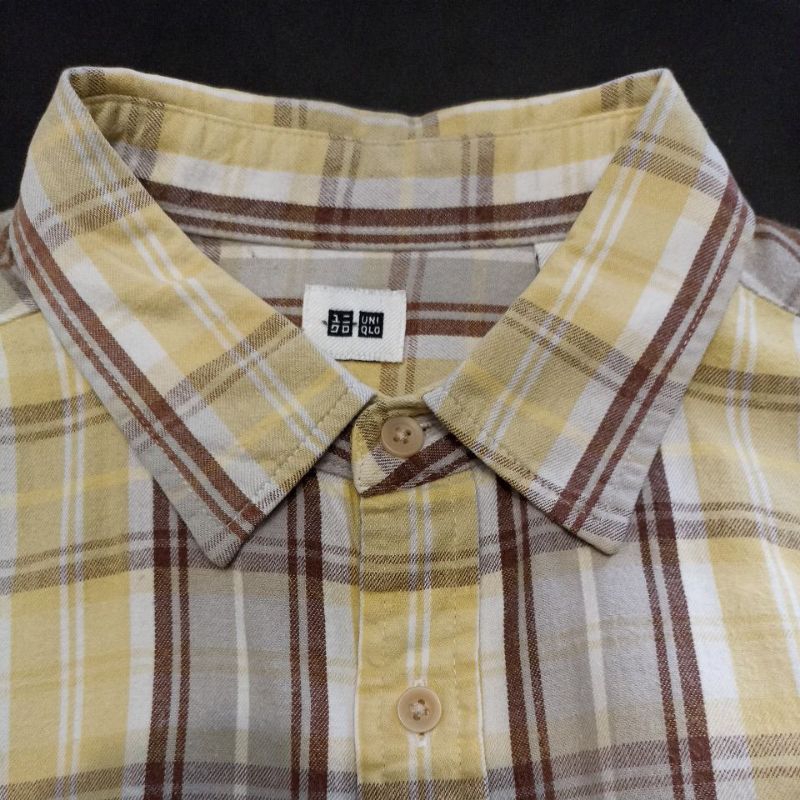 Kemeja Flanel Second Bekas Branded Pl Uniqlo Size Xl Code 90.16