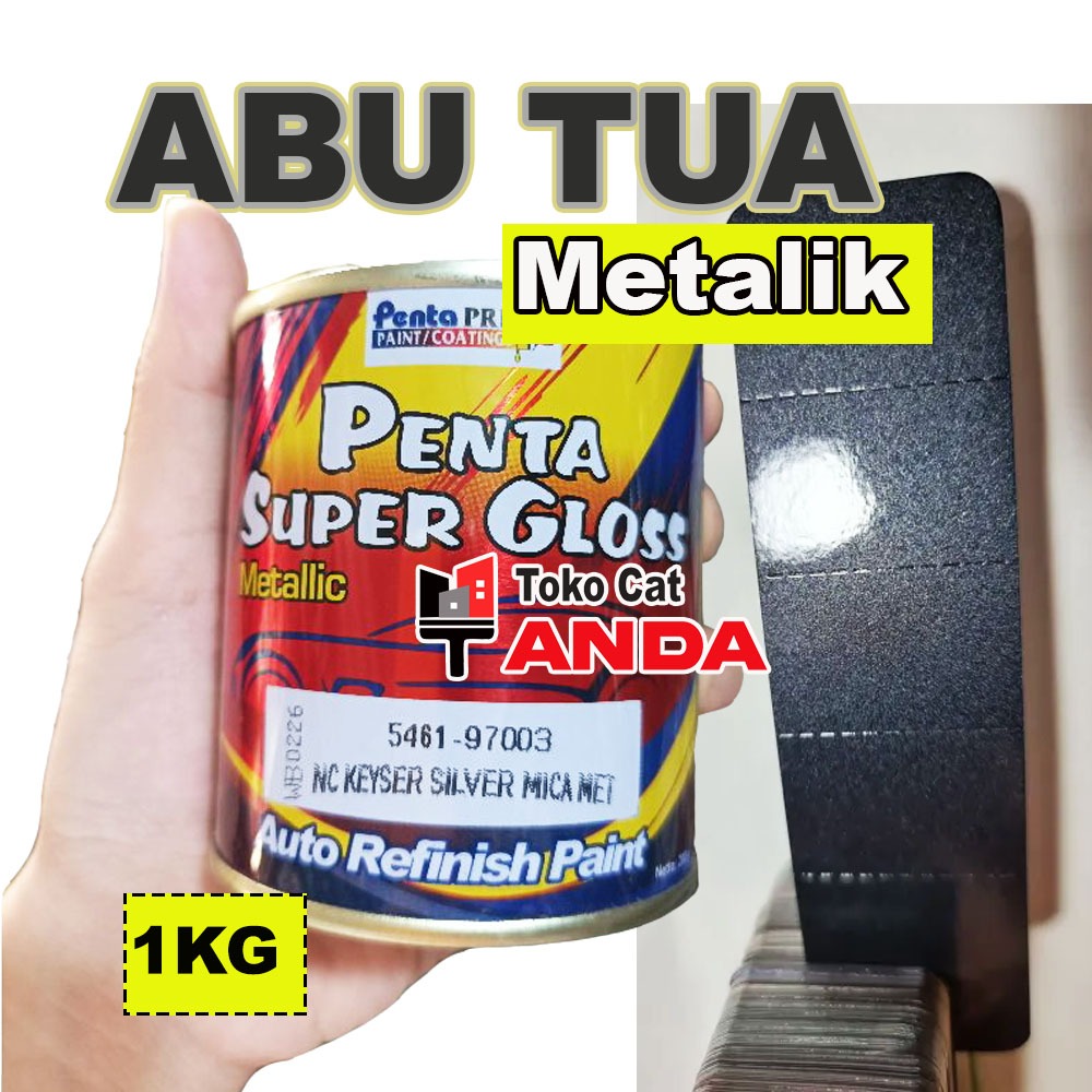 Cat PENTA Abu Tua Metalik 1Kg - Penta Supergloss 97003 KEYSER SILVER MICA MET