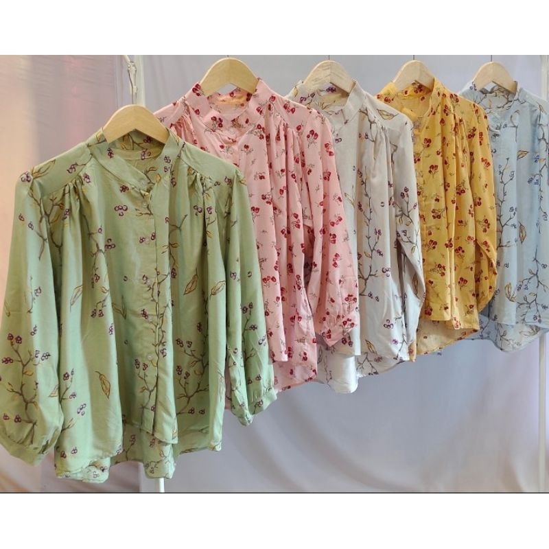 BLOUSE KEMEJA WANITA MOTIF RAYON VISCOSE