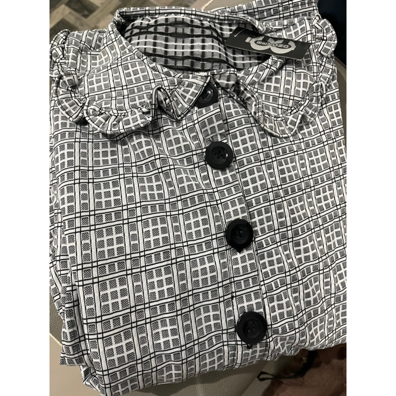 MIDI SEMI GAMIS MOTIF MINIMALIS KERAH KOREA