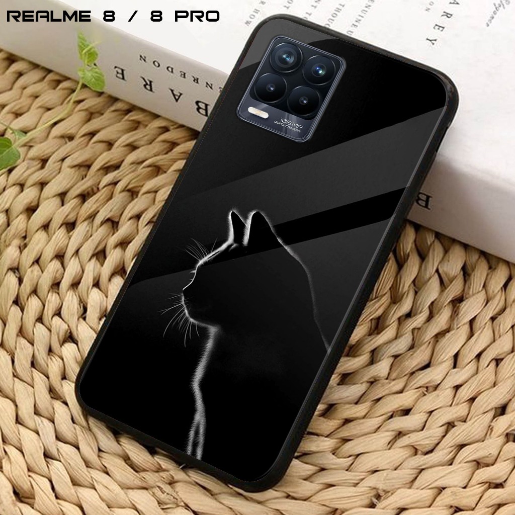 Case REALME 8 / REALME 8 PRO - Casing Hp Realme 8 / Realme 8 PRO ( KUCING CAT ) Case 2D Premium Glos