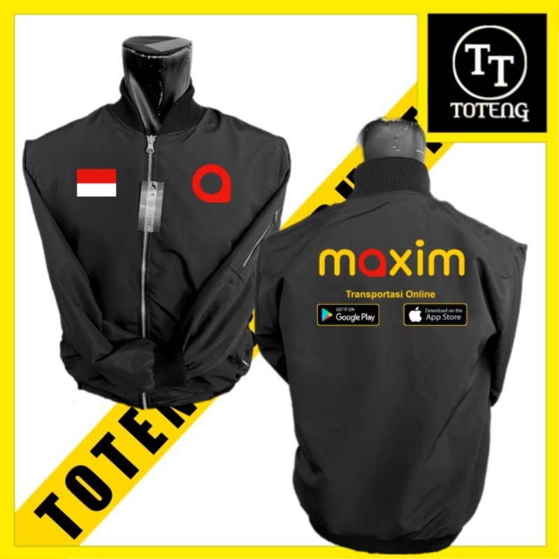 Jaket Bomber Ojol Maxim Kuning Indonesia Pria murah