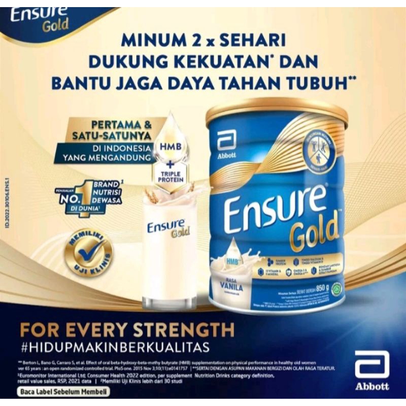 

Ensure Gold Coklat Vanila 850gr (Exp Agustus 2025)