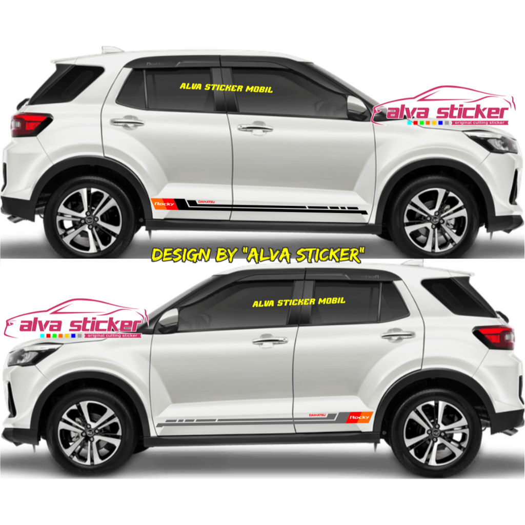 sticker rocky stiker rocky list cutting stripe body mobil daihatsu rocky all tipe stiker rocky terba