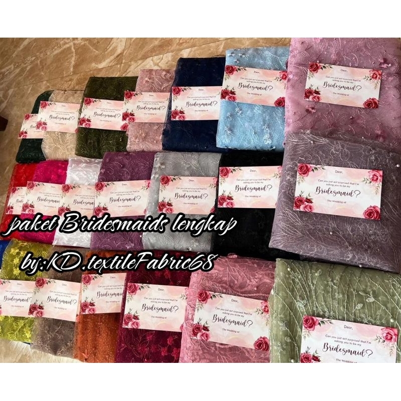 Kain paket Bridesmaids / Paket Seragaman Nikahan/Bridesmaid.