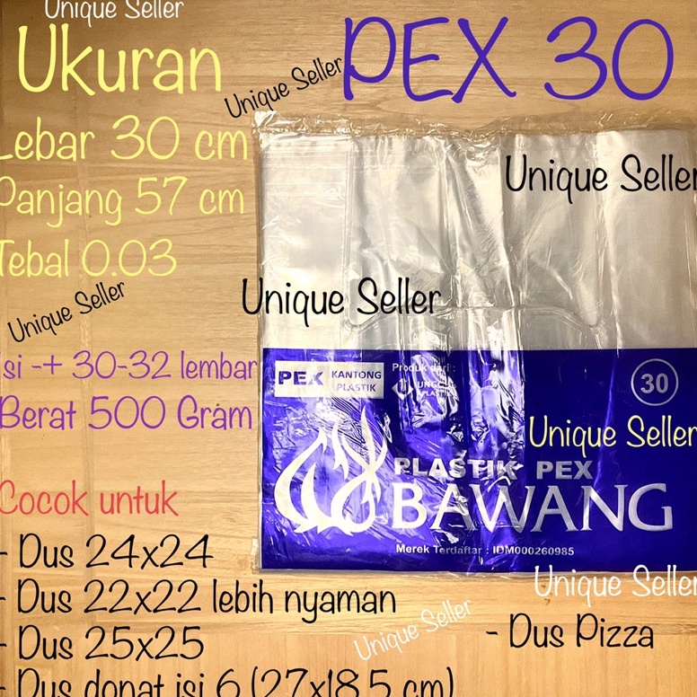 Best produk Kresek Bening PE PEX Uk 30 35 BAWANG / Kantong Plastik Bening Transparan PE PEX 30 35 me