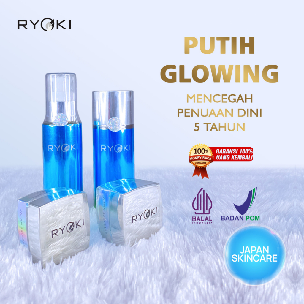 Ryoki Skincare Paket Skincare Paket Pemutih Wajah Skincare BPOM