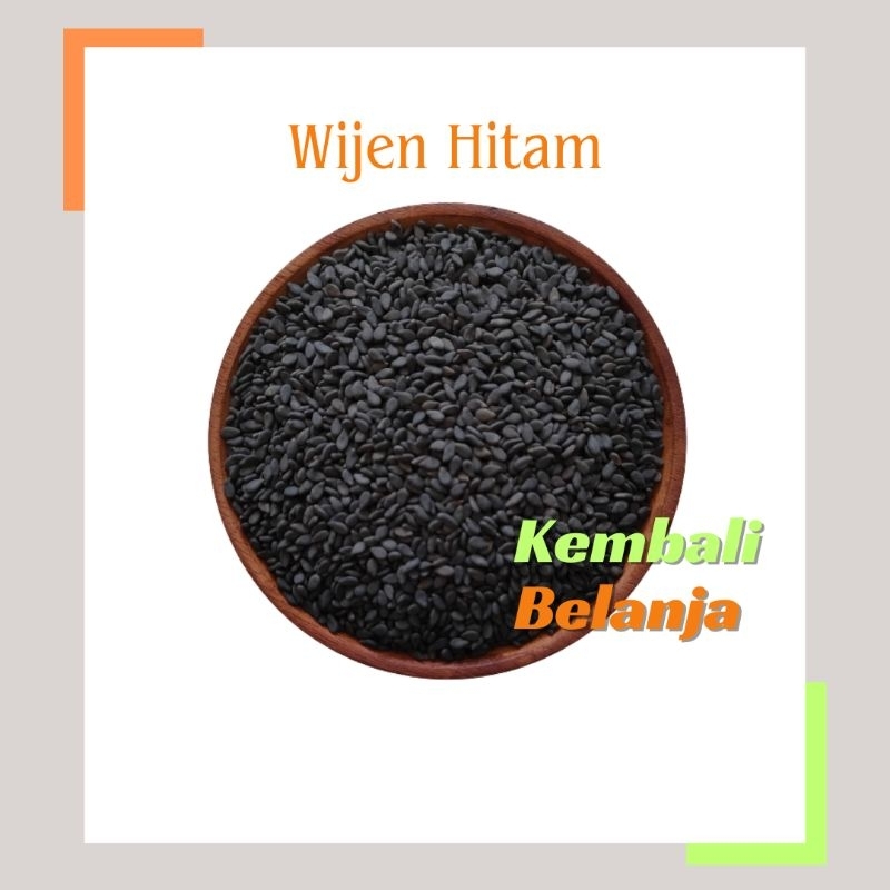 

Wijen Hitam 50 Gram/ Biji Wijen Hitam/ Wijen Onde-Onde/ Black Sesame Seed Premium/ Black Sesame