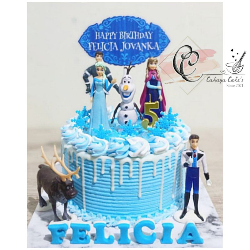 Frozen Cake / Kue Ulang Tahun Karakter Frozen / Kue Ultah Disney Frozen