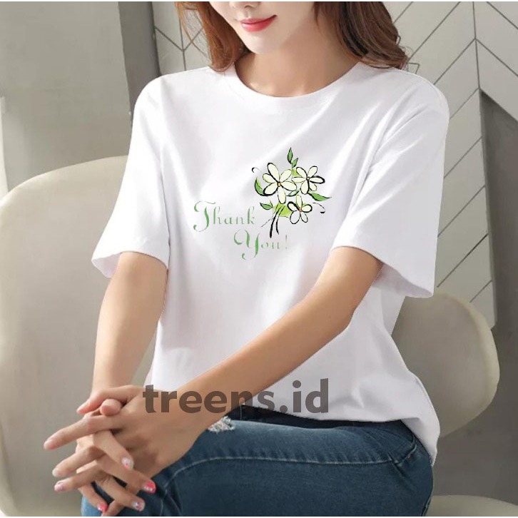 KAOS DISTRO WANITA / BELI 3 GERATIS HEADSED EXTRABASS / KAOS THANK YOU CANTIK / KAOS WANITA LENGAN P