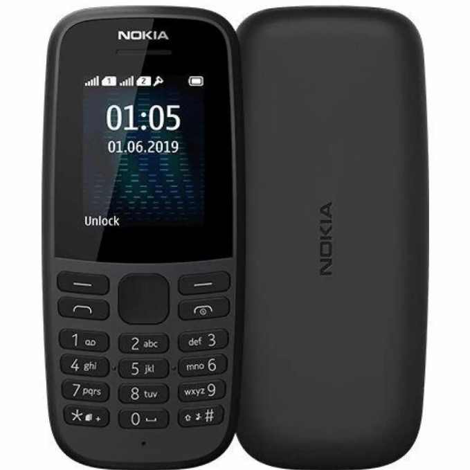 10.10 Flash Sale Nokia murah Nokia 105 Dual Sim Nokia senter Nokia jadul Mobile phone hp warna hitam