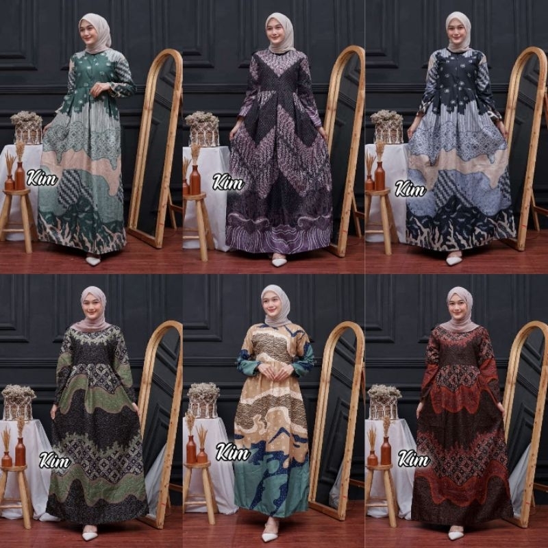 Maura Couple - Sania Ruffle Batik Couple Gamis busui Baju wanita Standart jumbo terbaru batik keluar