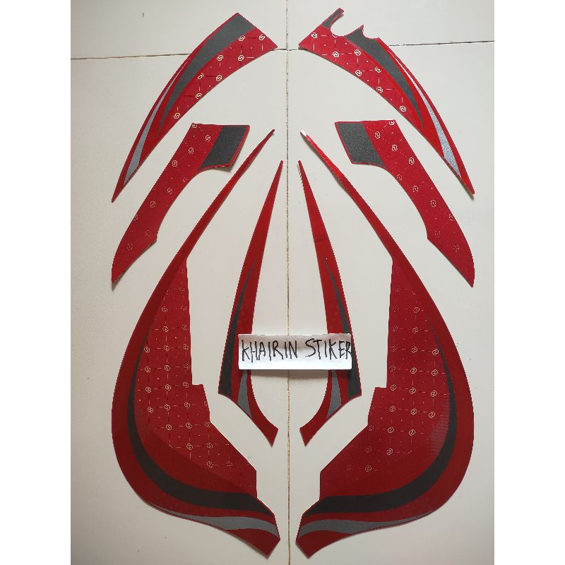 striping stiker Scoopy 2023 2024 merah dof doff original