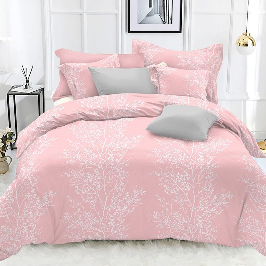 BEDCOVER SET SPREI MOTIF JEJU PINK (FARADA)