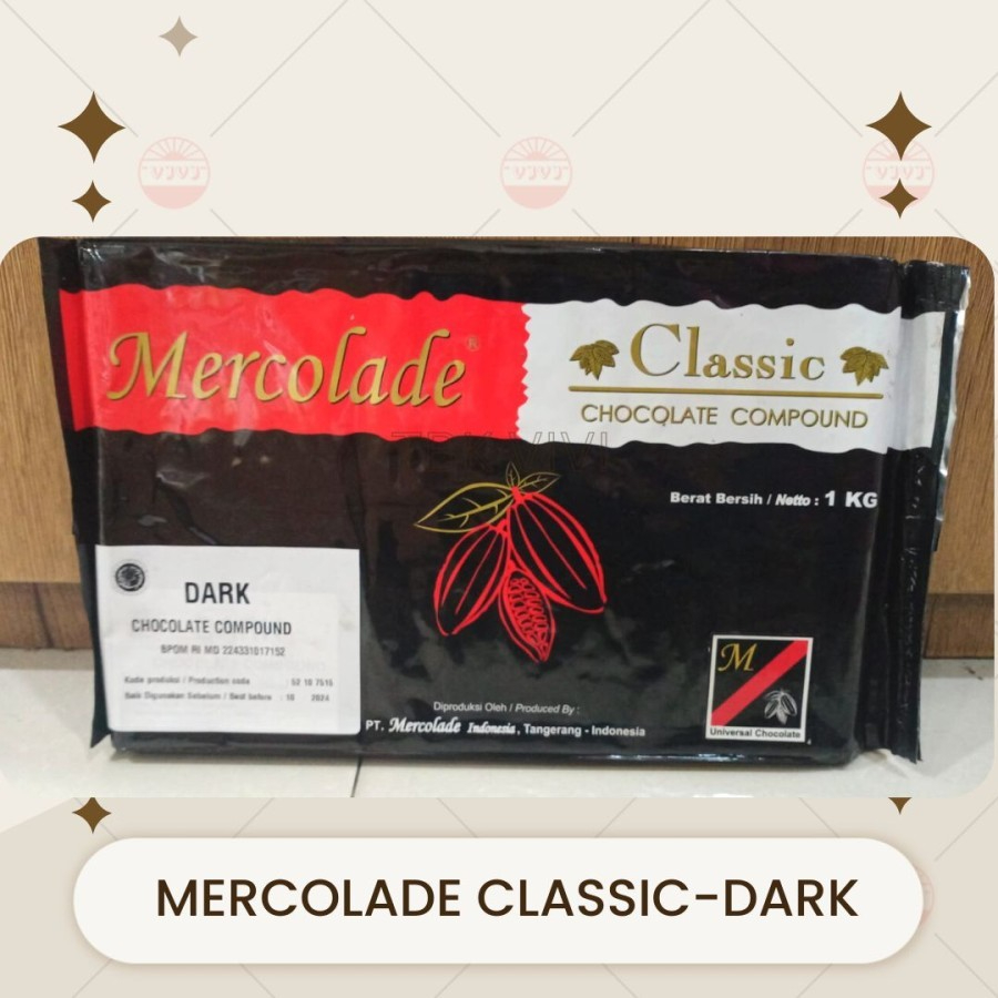 

Mercolade Classic Dark 1 kg Chocolate Compound Coklat Batang DCC