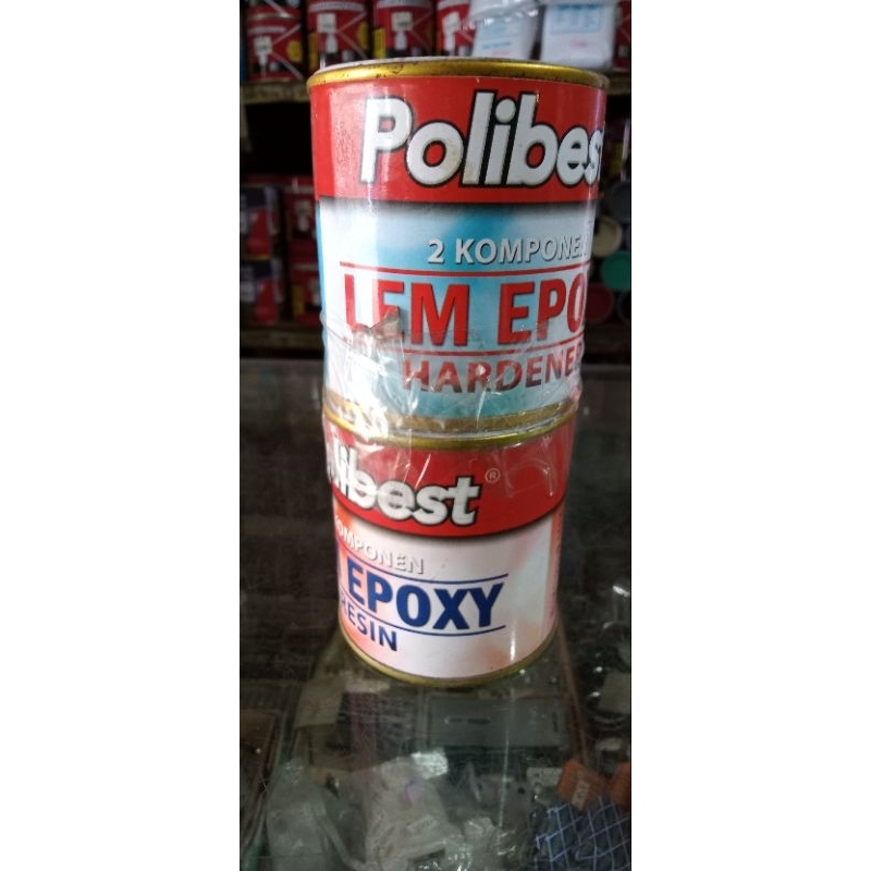 Lem epoxy POLYBEST hardener resin 1/4kg