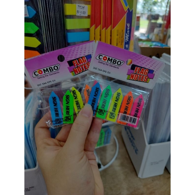 

memo sign here combo 5 warna