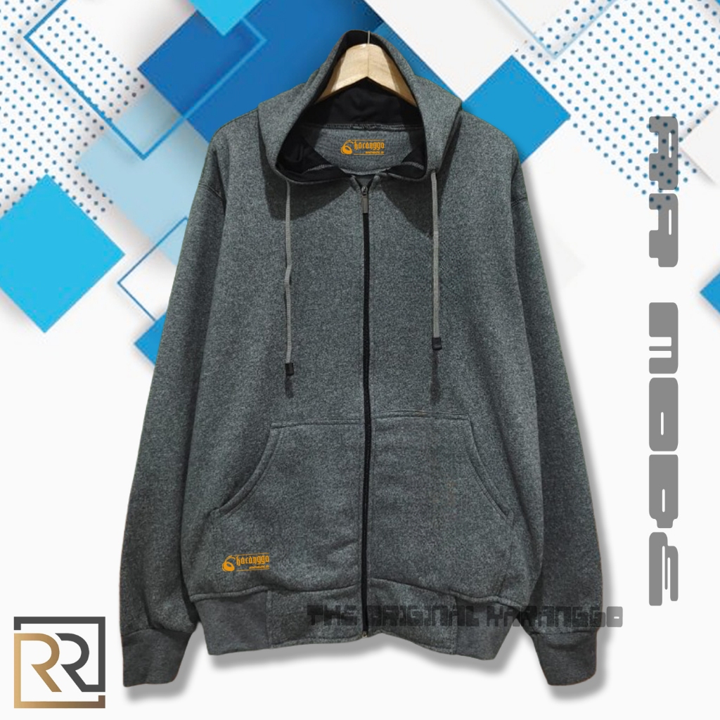 Hoodie Zipper Pria Wanita Warna Abu Tua Terbaru Local Brand Bandung Jeket Resleting Cowok Cewek Terb