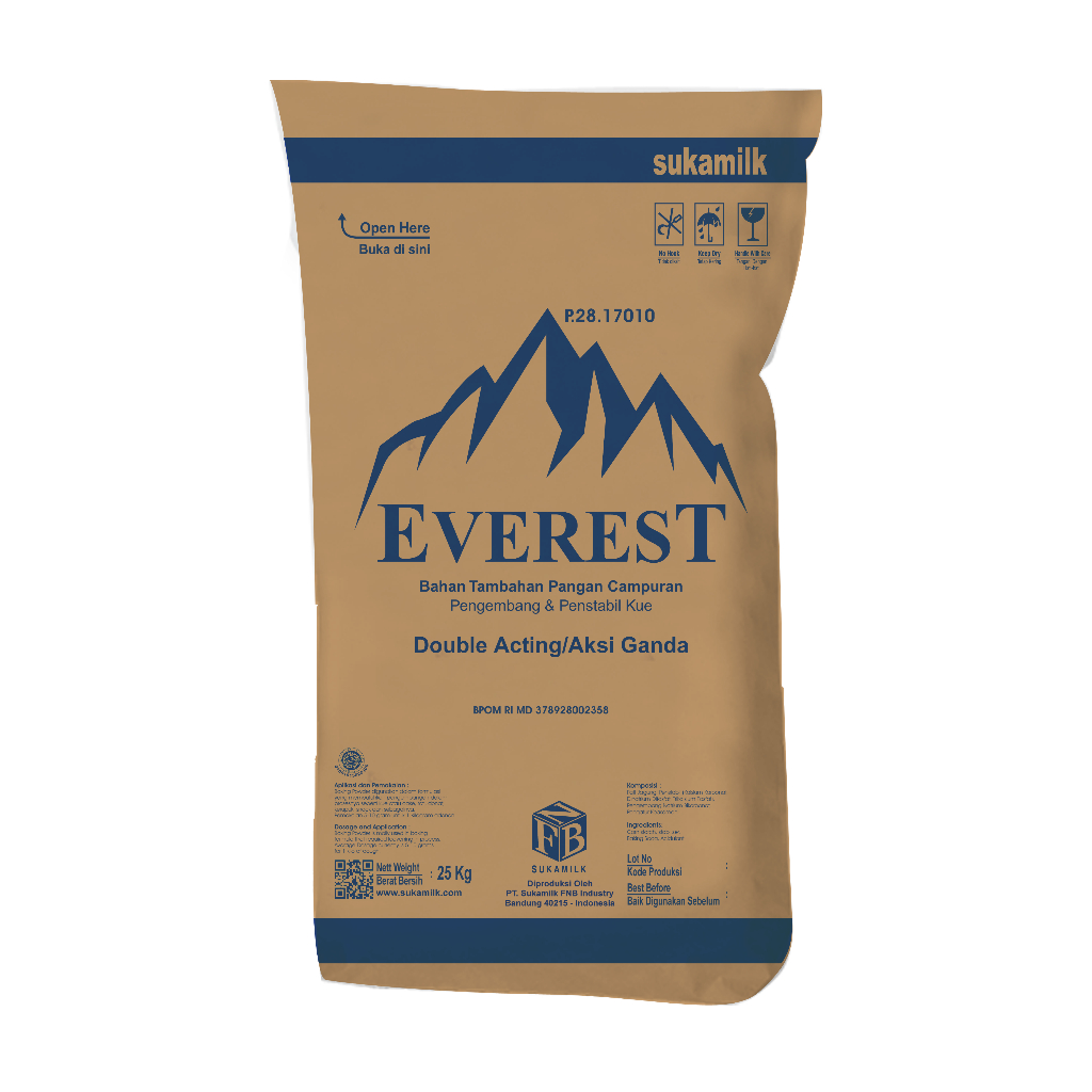 

Baking Powder Everest / Bahan Tambahan Pangan Pengembang / Penstabil Kue 25kg