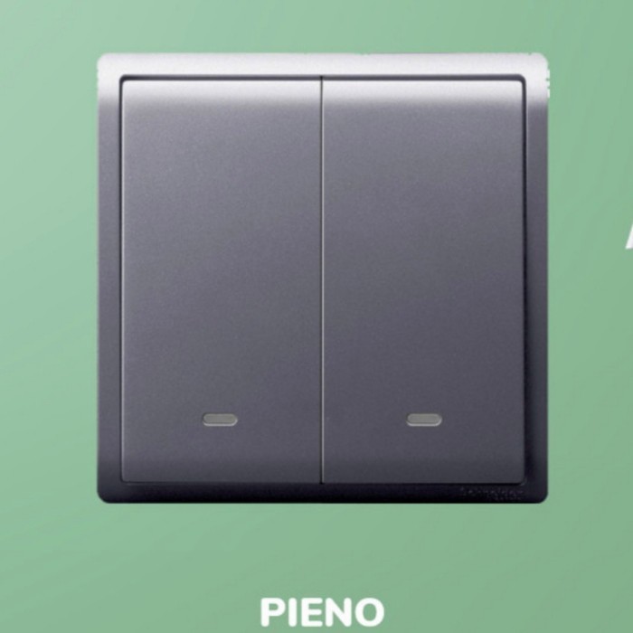 Saklar Schneider PIENO Seri/Double Silver