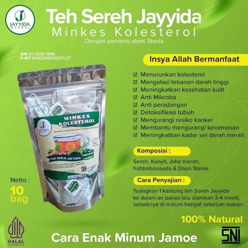 

HERBAL KOLESTEROL/TEH SEREH JAYYIDA DENGAN PEMANIS ALAMI STEVIA