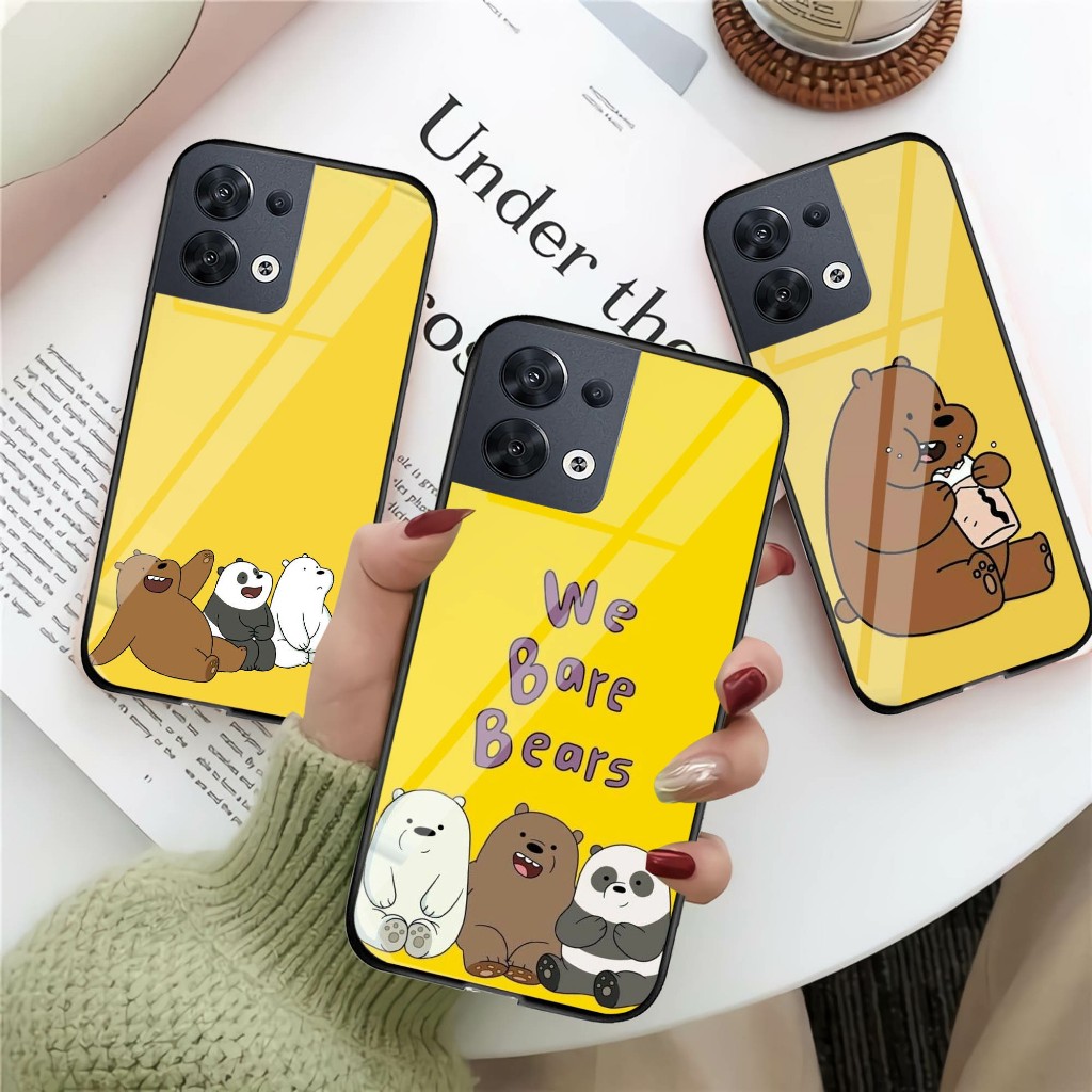 Case Kaca Oppo Reno 8 4G - Kesing Hp Oppo Reno 8 4G - Case Kaca Kilau Oppo Reno 8 4G - Case Oppo Ren