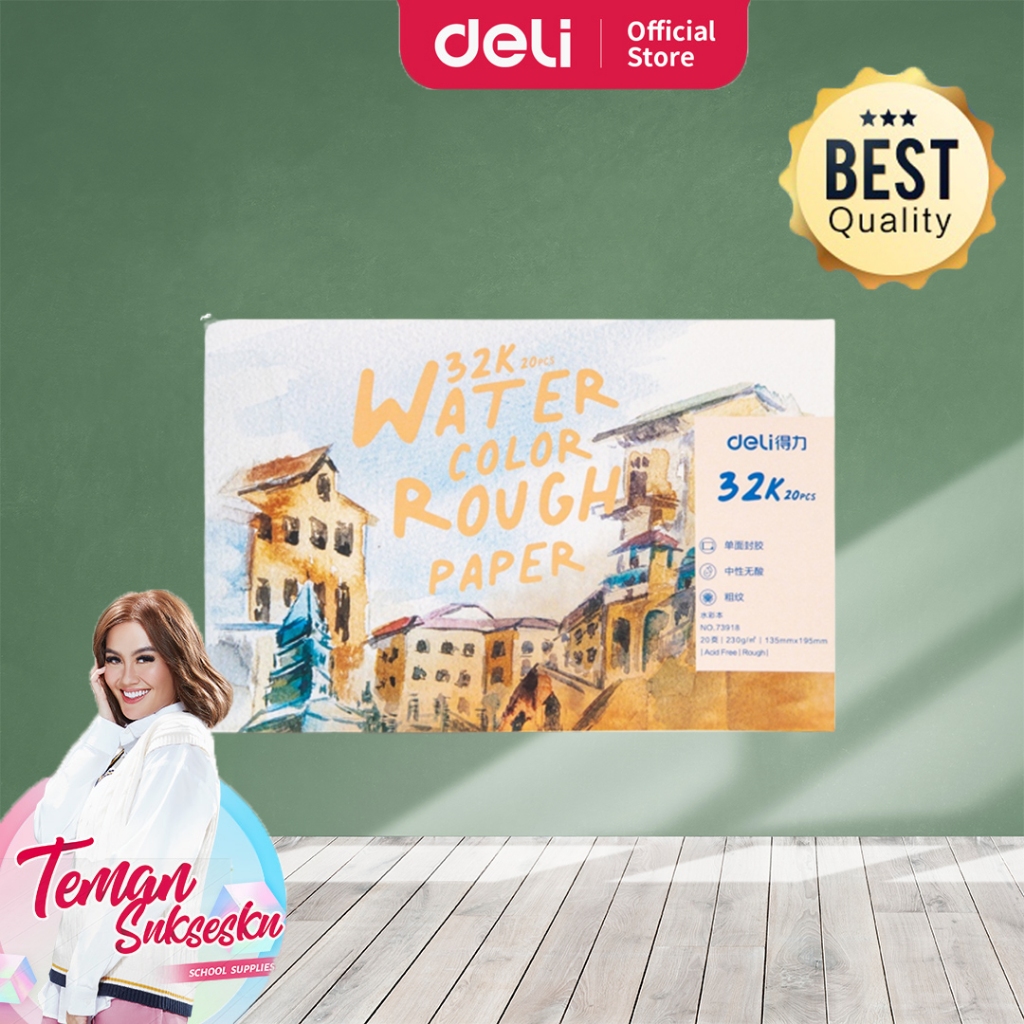 

Deli Watercolor/ Kertas Gambar / Canvas 32K 20 Lembar Kertas 230g 73918