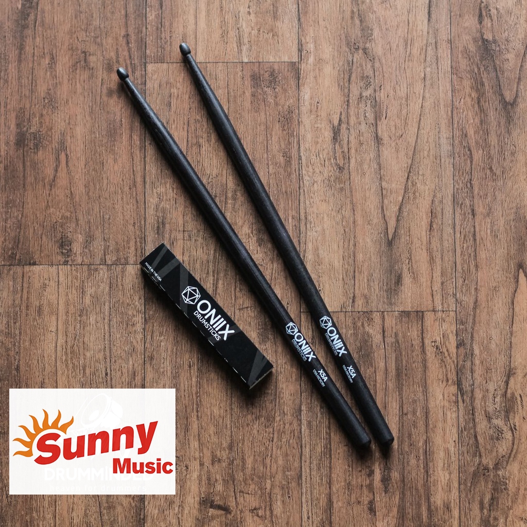 Stik Drum ONIIX 5A 7A HICKORY USA Stick Drum Black By Vic Firth Hitam