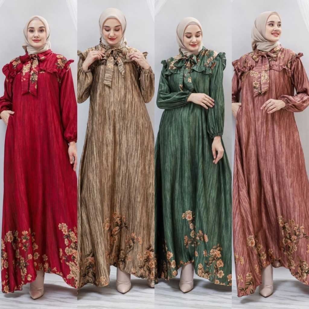 Gamis Azara Silk Premium // Gamis Wanita // Gamis Kekinian // Gamis Silk Premium