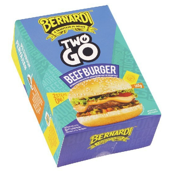 

FROZEN FOOD BERNARDI BEEF BURGER TWO GO BURGER SIAP SAJI - DISASS JOGJA